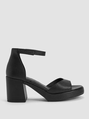 Eileen Fisher Nava Tumbled Leather Platform Sandal